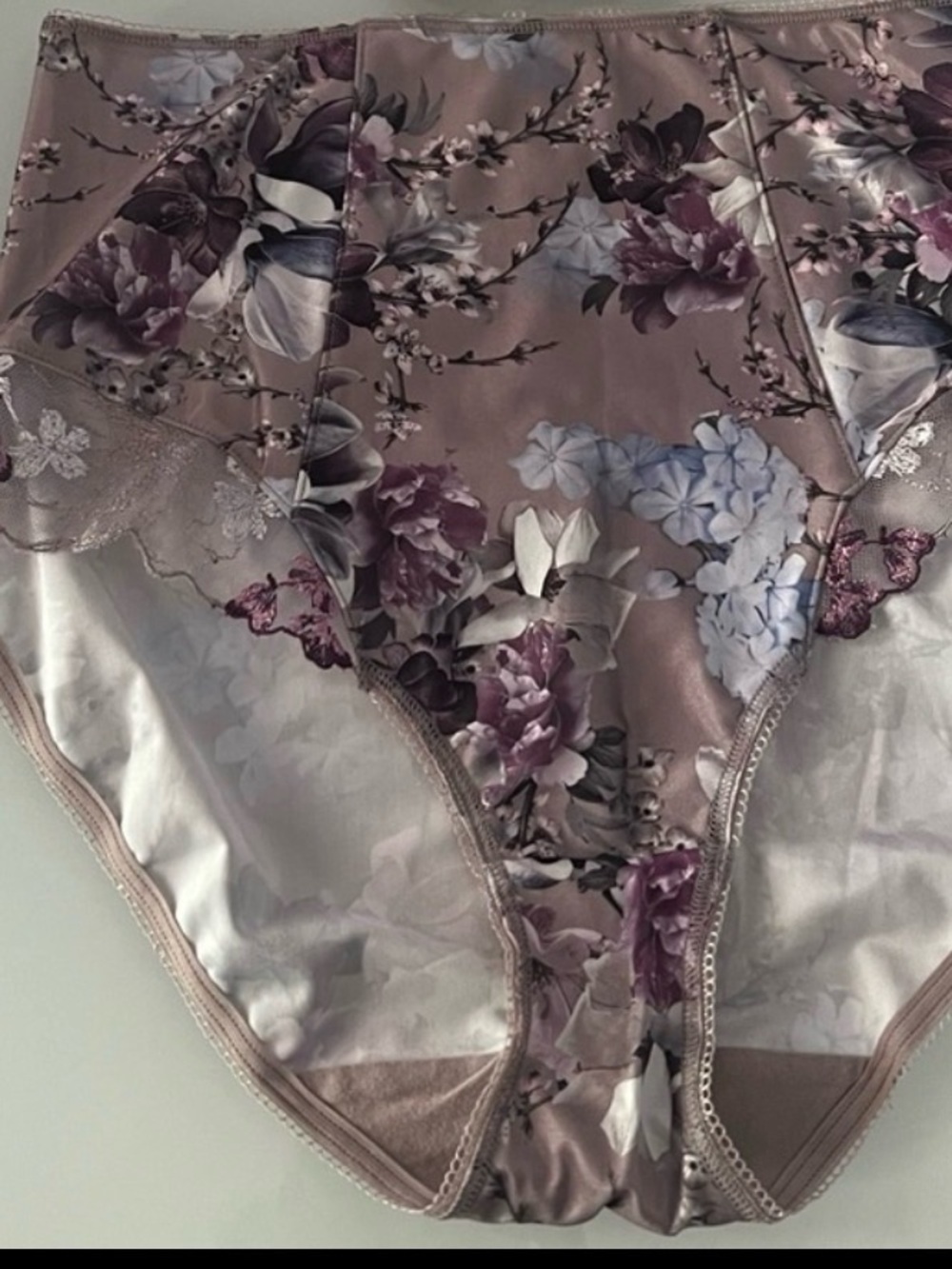 Fantasie Purple and Cr High-Waisted Panties and black pair 2total